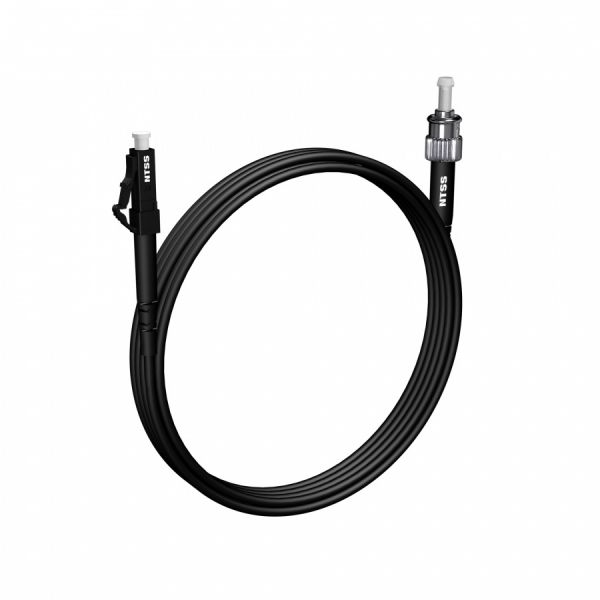 Шнур оптический NTSS spc LC/UPC-ST/UPC 9/125 3.0мм 4м черный LSZH (патч-корд)