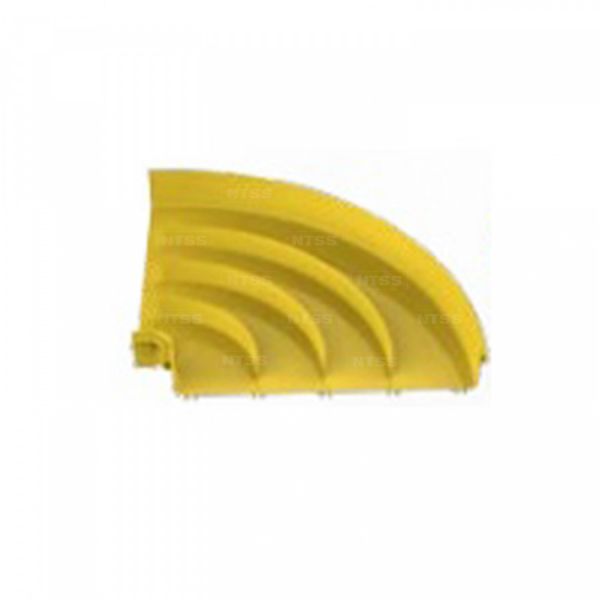 Уголок горизонтальный 90° оптического лотка NTSS 600*100 мм, желтый