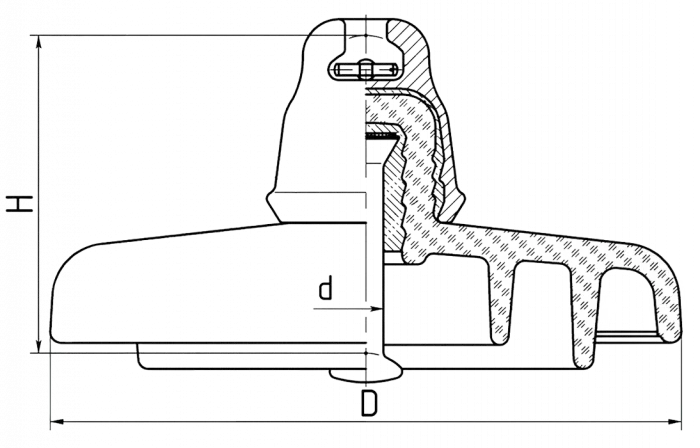 Изолятор ПС 120Б 112W (h=146мм)