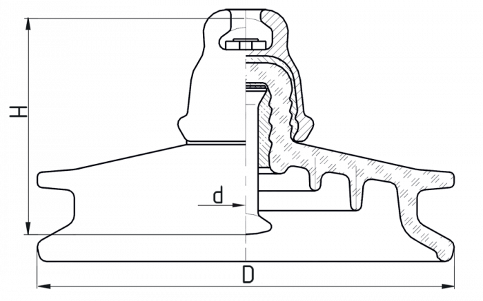 Изолятор стеклянный ПСД-70Е Изолятор стеклянный ПСД-70Е