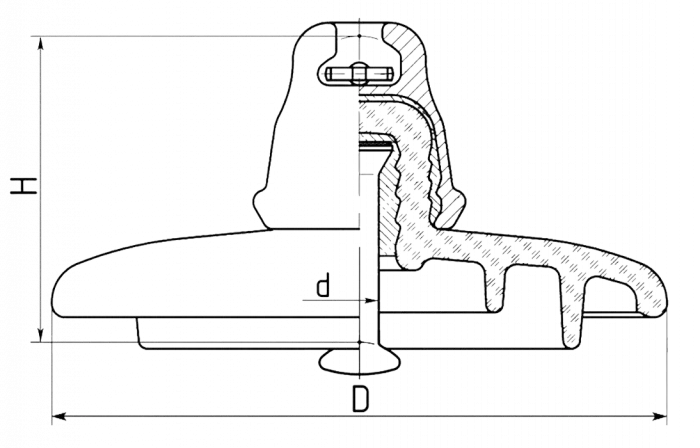 Изолятор ПС-70Е 212W (h=127мм)