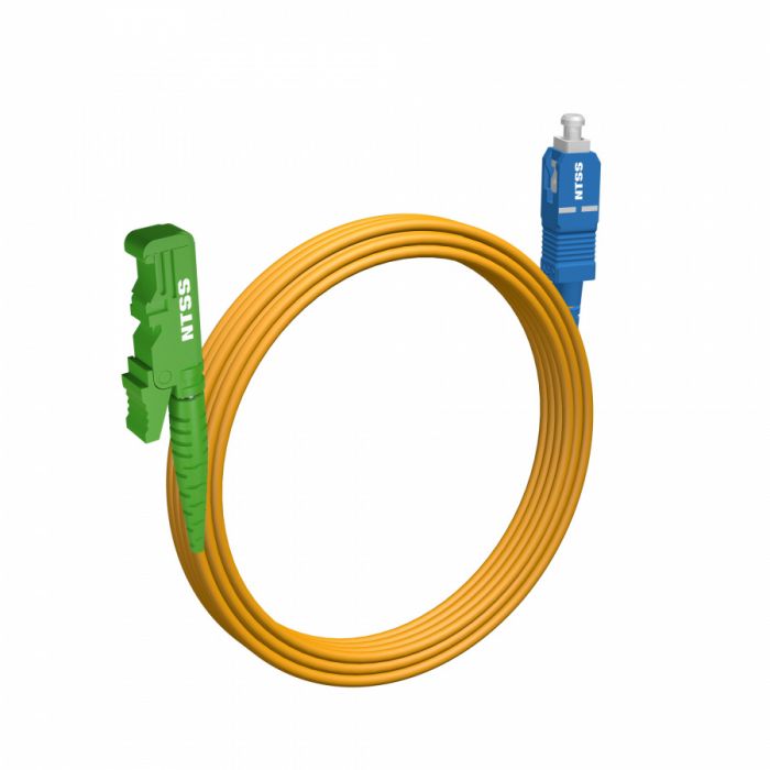 Шнур оптический NTSS spc E2000/APC-SC/APC 9/125 3.0мм 10м LSZH (патч-корд)