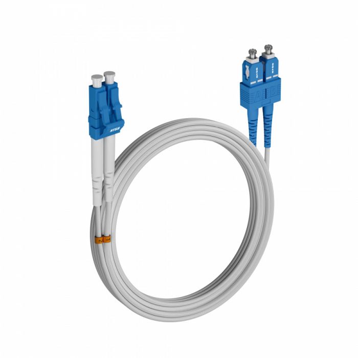 Шнур оптический NTSS dpc LC/UPC-SC/UPC 9/125 G.657A1 3.0мм 15м LSZH (патч-корд)