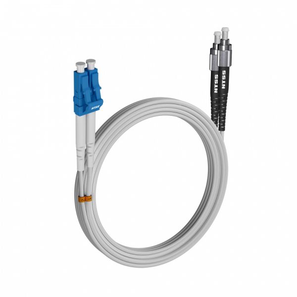 Шнур оптический NTSS PREMIUM dpc LC/UPC-FC/UPC 9/125 G.657A1 3.0мм 20м LSZH (патч-корд)