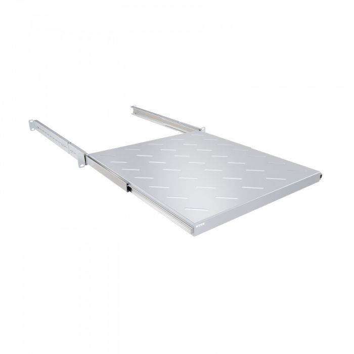 Полка выдвижная NTSS глубина 500мм, крепление 19 1U, для шкафов глубиной 800мм, серый RAL 7035