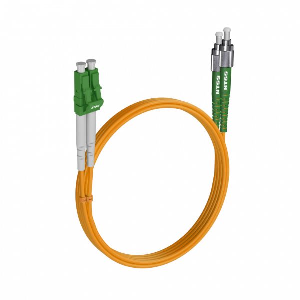 Шнур оптический NTSS dpc LC/APC-FC/APC 9/125 3.0мм 10м LSZH (патч-корд)