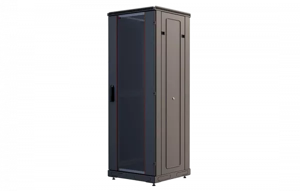Шкаф телекоммуникационный напольный 19", 33U(600x1000), ШТ-НП-М-33U-600-1000-С-Ч, передняя дверь стекло, черный ССД