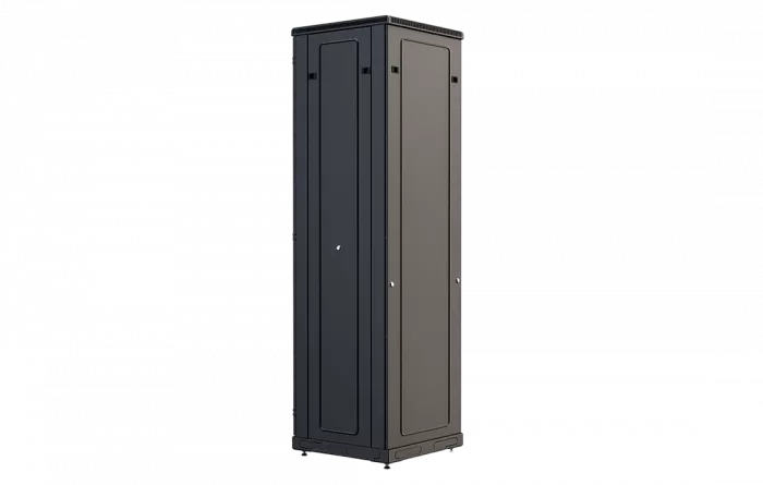 Шкаф телекоммуникационный напольный 19", 42U(800x1000), ШТ-НП-М-42U-800-1000-М-Ч, передняя дверь металл, черный ССД