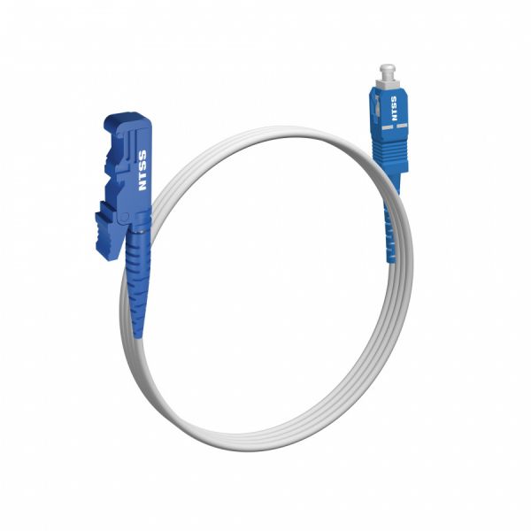 Шнур оптический NTSS spc E2000/APC-SC/APC 9/125 G.657A1 3.0мм 1м LSZH (патч-корд)