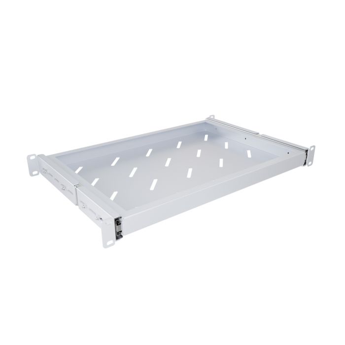 Полка выдвижная NTSS глубина 300мм, крепление 19 1U, для шкафов глубиной 600мм, серый RAL 7035