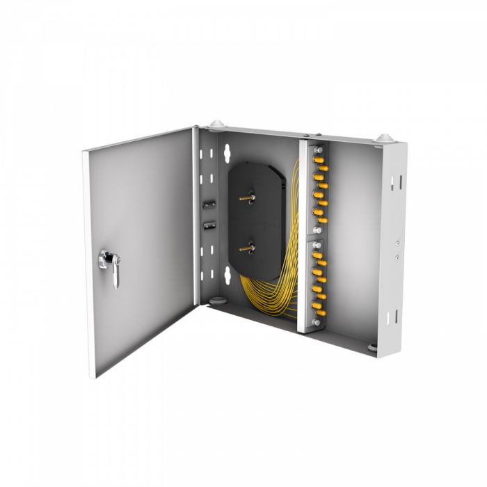 Кросс настенный NTSS PREMIUM, предсобранный, 16 портов ST/UPC, 9/125 мкм