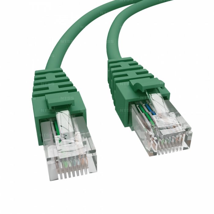 Патч-корд NTSS 2хRJ45/8P8C, T568B UTP 5e кат. литой 20 метров, LSZH, зеленый