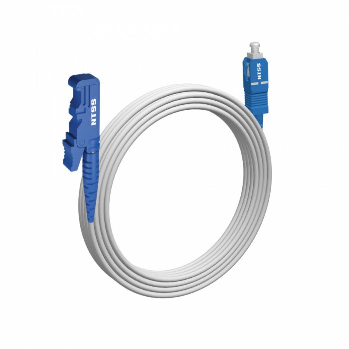Шнур оптический NTSS spc E2000/UPC-SC/UPC 9/125 G.657A1 3.0мм 15м LSZH (патч-корд)