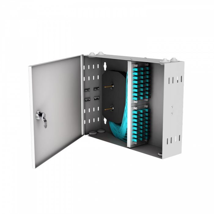 Кросс настенный NTSS PREMIUM, предсобранный, 24 порта SC/UPC, 50/125 мкм OM3