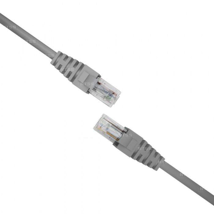 Патч-корд NTSS PREMIUM 2xRJ45/8P8C, T568B UTP CAT5e LSZH 15 метров, серый