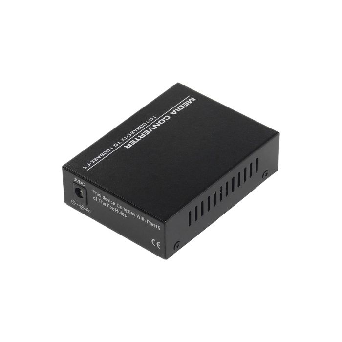 WDM медиаконвертер NTSS с RJ45 портом 10/100Base-T и 10/100Base-FX с разъемом SC, рабочая длина волны (передача/прием) 1550/1310 нм, SM, дальность до 20 км, DC 5В 2A