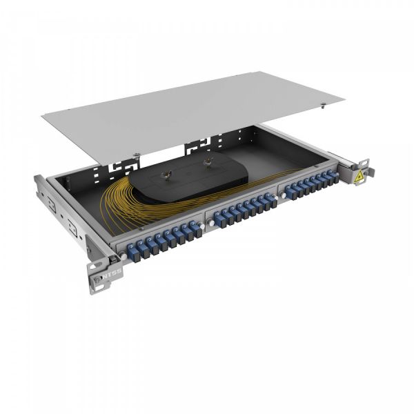 Кросс 19" NTSS PREMIUM выдвижной, предсобранный 1U, 24 порта SC/UPC, 9/125 мкм