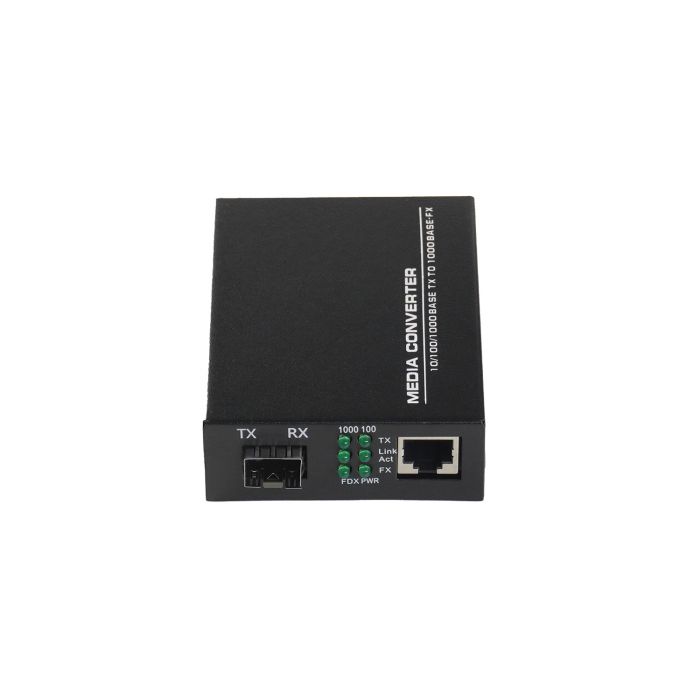 Медиаконвертер NTSS с RJ45 портом 10/100/1000Base-TX/1000Base-FX, без SFP модуля, расстояние передачи до 3,20,40,60,80,120,160,200 км, DC 5В 2А