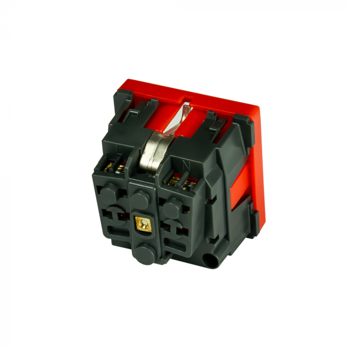 Розетка электрическая NTSS 2К+З (красный)