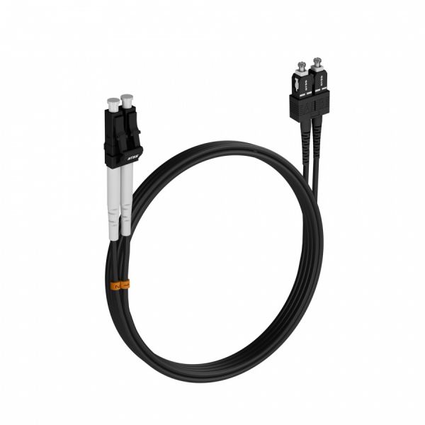 Шнур оптический NTSS dpc LC/UPC-SC/UPC 62.5/125 3.0мм 3м черный LSZH (патч-корд)