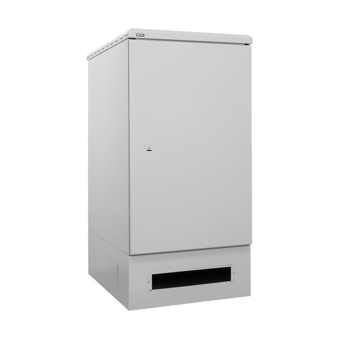 Шкаф напольный климатический NTSS RT 24U (ШхВхГ) 700x1440x800 мм, 4 профиля 19, с кондиционером 1.5 кВт, IP55, серый RAL 7035