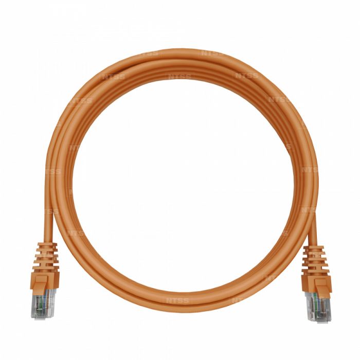 Патч-корд NTSS PREMIUM 2xRJ45/8P8C, T568B UTP CAT5e LSZH 5 метров, оранжевый