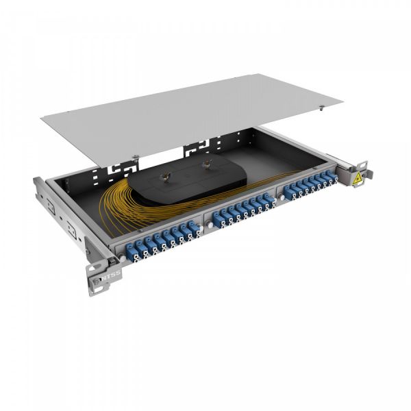 Кросс 19" NTSS PREMIUM выдвижной, предсобранный 1U, 16 портов LC/UPC duplex, 9/125 мкм