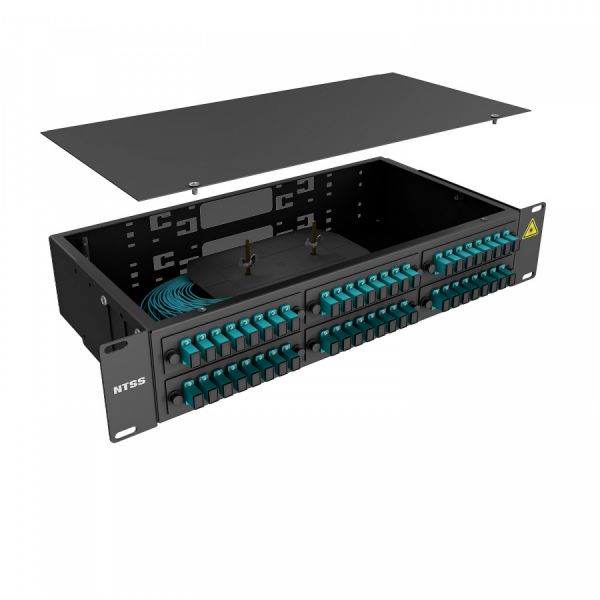 Кросс 19" NTSS PREMIUM, предсобранный 2U, 48 портов SC/UPC, 50/125 мкм OM3, черный