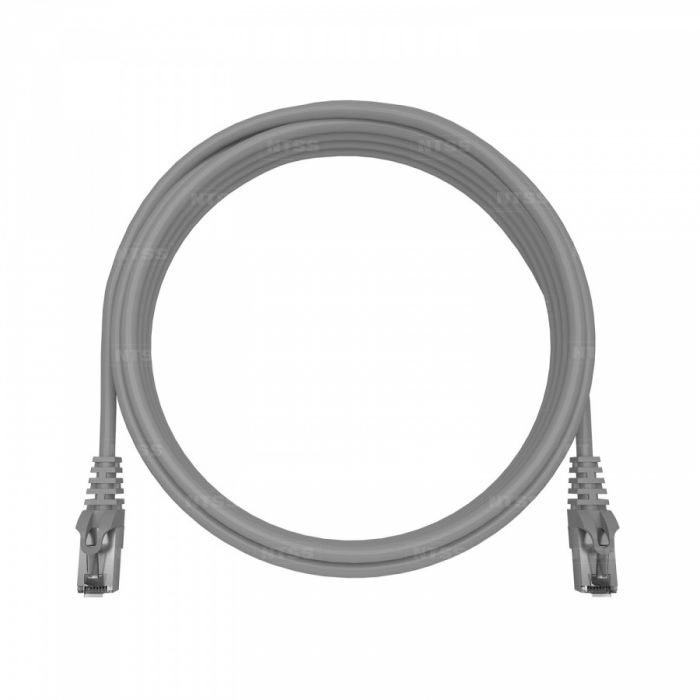 Патч-корд NTSS PREMIUM 2xRJ45/8P8C, T568B FTP CAT6A LSZH 0,5 метра, серый