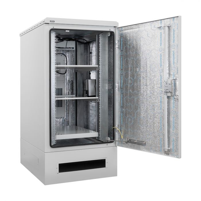 Шкаф напольный климатический NTSS RT 32U (ШхВхГ) 700x1700x800 мм, 4 профиля 19, с кондиционером 1.5 кВт, IP55, серый RAL 7035