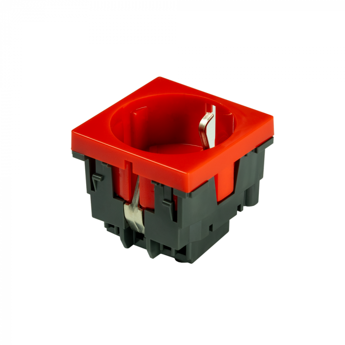 Розетка электрическая NTSS 2К+З (красный)