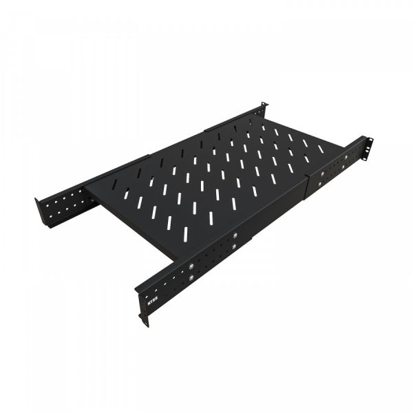 Универсальная полка  2U глубина по полотну 750мм для шкафов глубиной 1000-1200мм (усиленная до 250кг), RAL 9005