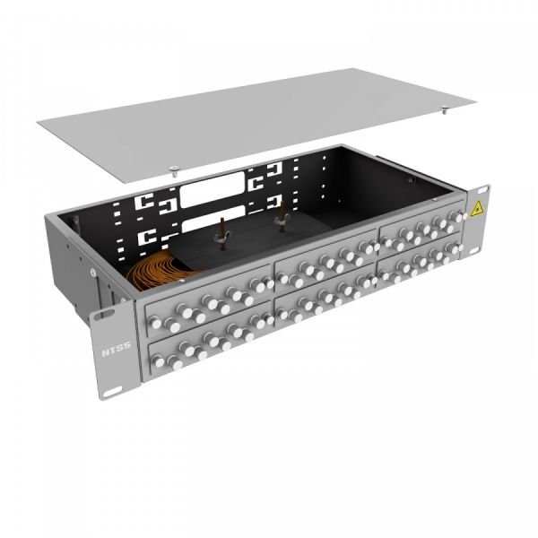 Кросс 19" NTSS PREMIUM, предсобранный 2U, 48 портов FC/UPC, 50/125 мкм