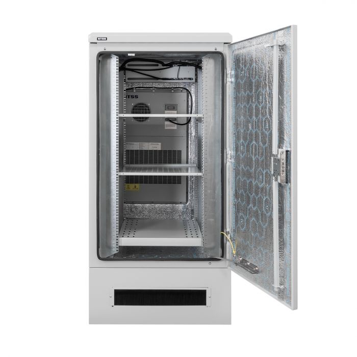 Шкаф напольный климатический NTSS RT 32U (ШхВхГ) 700x1700x800 мм, 4 профиля 19, с кондиционером 1.5 кВт, IP55, серый RAL 7035