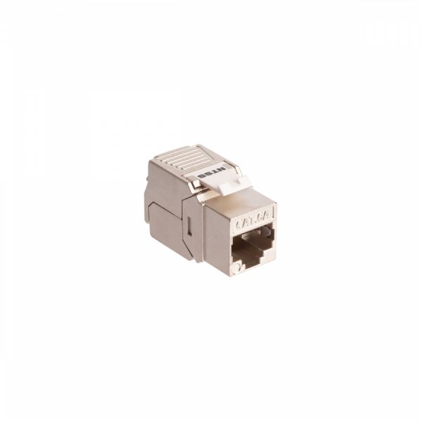 Розеточный модуль NTSS PREMIUM Keystone RJ45 FTP CAT6A 180 градусов безинструментальный белый ver2