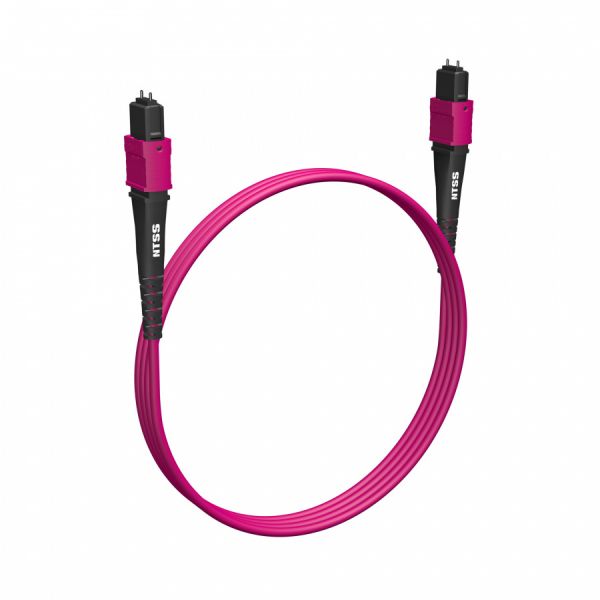 Волоконно-оптическая сборка trunk NTSS 12ов, MPO/UPC (female)-MPO/UPC (female), полярность А, 50/125 OM4, внутренний, 1м, LSZH