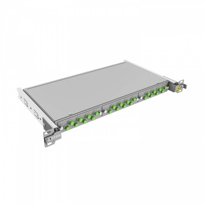 Кросс 19" NTSS PREMIUM выдвижной, предсобранный 1U, 24 порта FC/APC, 9/125 мкм