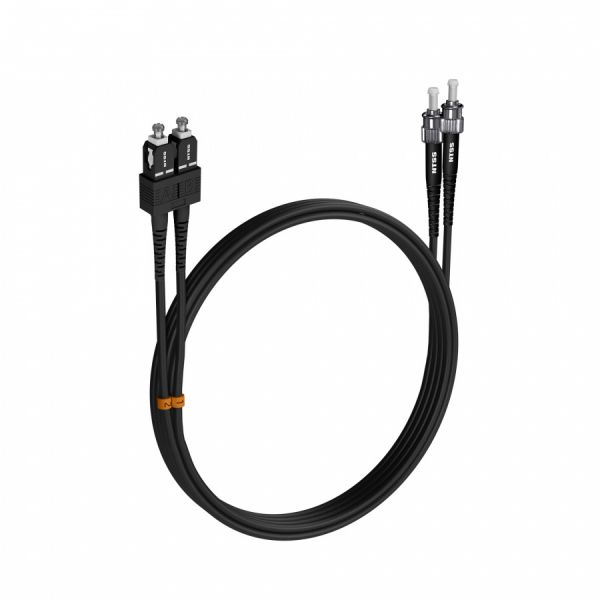 Шнур оптический NTSS dpc SC/UPC-ST/UPC 62.5/125 3.0мм 10м черный LSZH (патч-корд)