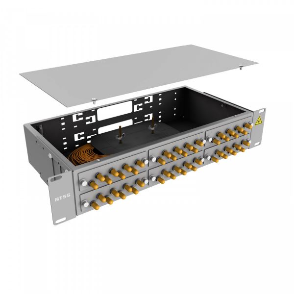Кросс 19" NTSS PREMIUM, предсобранный 2U, 48 портов ST/UPC, 62.5/125 мкм