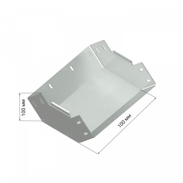 Вертикальный внутренний угол NTSS 90° 100х100, толщина 0,7 (с крышкой)