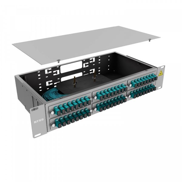 Кросс 19" NTSS PREMIUM, предсобранный 2U, 48 портов SC/UPC, 50/125 мкм OM3