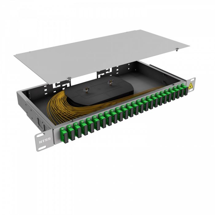 Кросс 19" NTSS PREMIUM, предсобранный 1U, 16 портов SC/APC duplex, 9/125 мкм