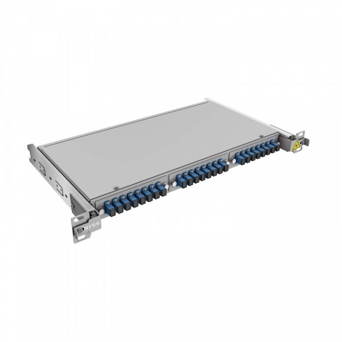 Кросс 19" NTSS PREMIUM выдвижной, предсобранный 1U, 8 портов SC/UPC, 9/125 мкм
