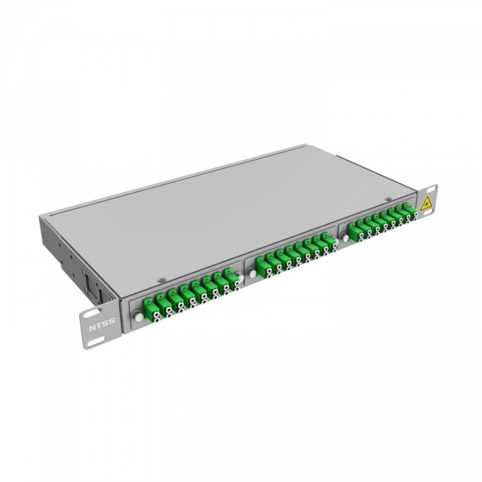 Кросс 19" NTSS PREMIUM, предсобранный 1U, 8 портов LC/APC duplex, 9/125 мкм