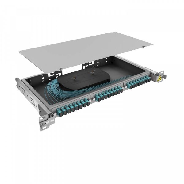Кросс 19" NTSS PREMIUM выдвижной, предсобранный 1U, 16 портов SC/UPC, 50/125 мкм OM3