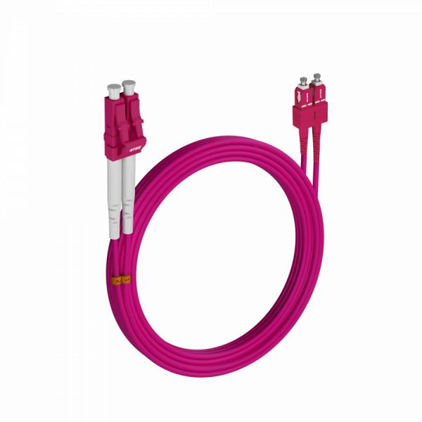 Шнур оптический NTSS PREMIUM dpc LC/UPC-SC/UPC 50/125 OM4 3.0мм 20м LSZH (патч-корд)