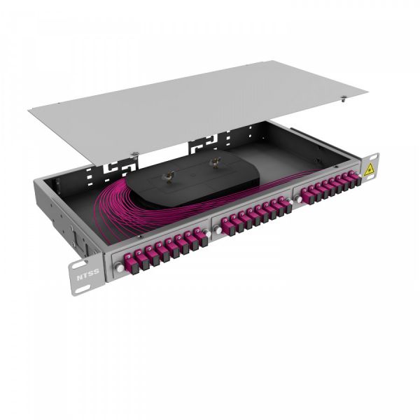 Кросс 19" NTSS PREMIUM, предсобранный 1U, 4 порта SC/UPC, 50/125 мкм OM4