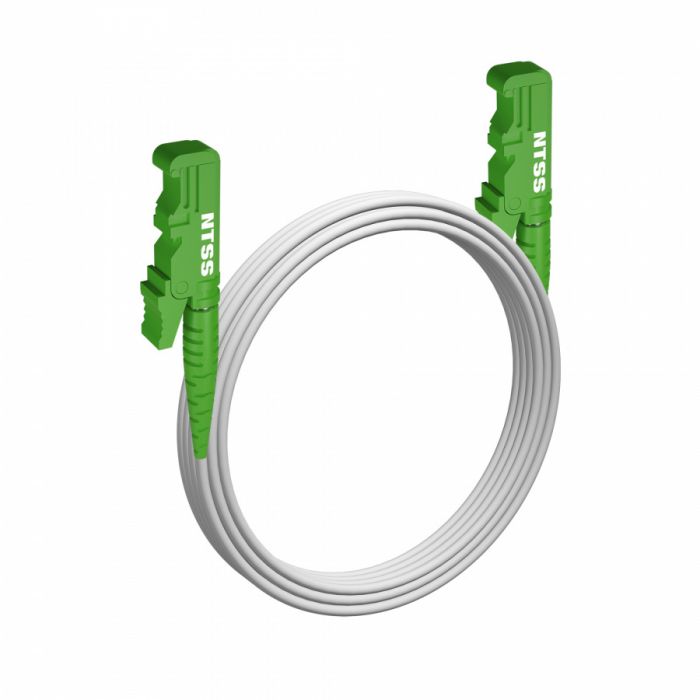 Шнур оптический NTSS spc E2000/APC-E2000/APC 9/125 G.657A2 3.0мм 10м LSZH (патч-корд)