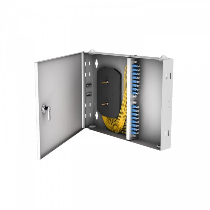 Кросс настенный NTSS PREMIUM, предсобранный, 16 портов LC/UPC duplex, 9/125 мкм