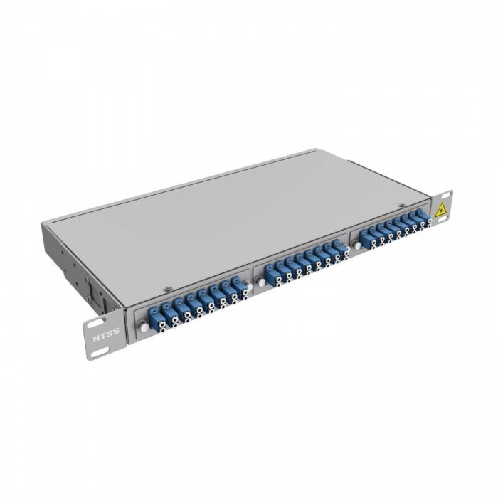 Кросс 19" NTSS PREMIUM, предсобранный 1U, 16 портов LC/UPC duplex, 9/125 мкм